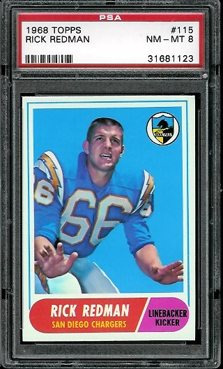 Rick Redman - 1968 Topps #115 - PSA 8