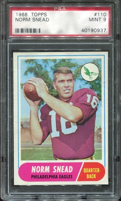1968 Topps #110 - Norm Snead - PSA 9