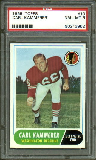 1968 Topps #10 - Carl Kammerer - PSA 8
