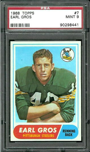 1968 Topps #7 - Earl Gros - PSA 9
