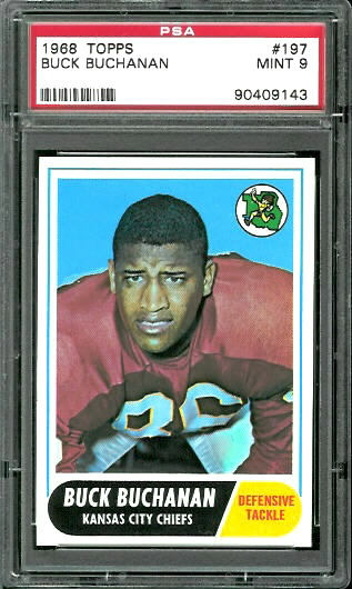 1968 Topps #197 - Buck Buchanan - PSA 9