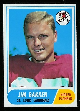 Jim Bakken - 1968 Topps #8 - nm