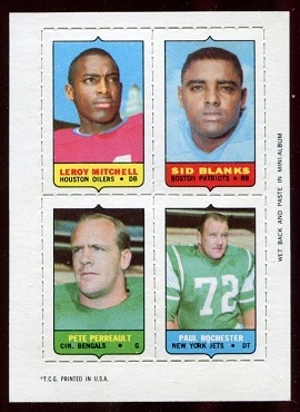 1969 Topps 4-in-1 #39 - Leroy Mitchell, Sid Blanks, Pete Perreault, Paul Rochester - exmt