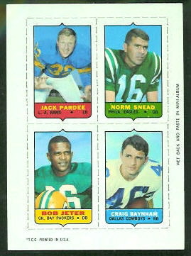 Pardee - Snead - Jeter - Baynham - 1969 Topps 4-in-1 #43 - nm