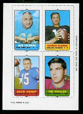 Talamini - Blanda - Whalen - Kemp - 1969 Topps 4-in-1 #56 - nm+ oc