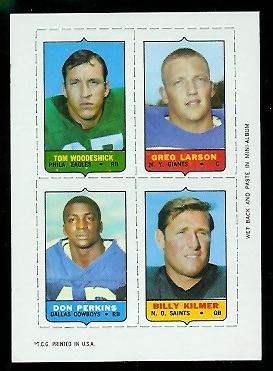 Woodeshick - Larson - Perkins - Kilmer - 1969 Topps 4-in-1 #65 - exmt