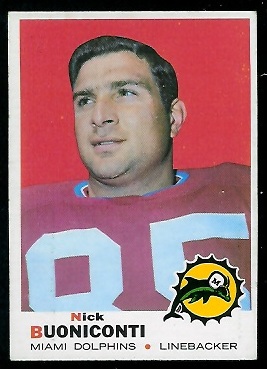 Nick Buoniconti - 1969 Topps #192 - exmt