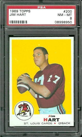 Jim Hart - 1969 Topps #200 - PSA 8