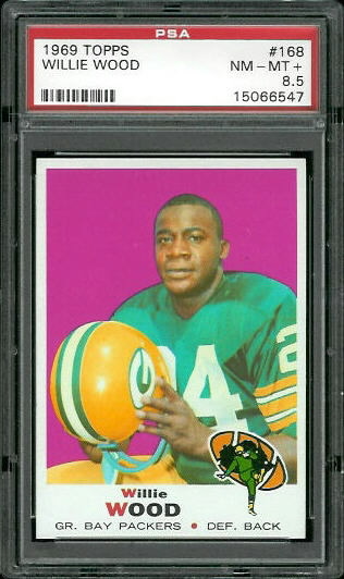 Willie Wood - 1969 Topps #168 - PSA 8.5