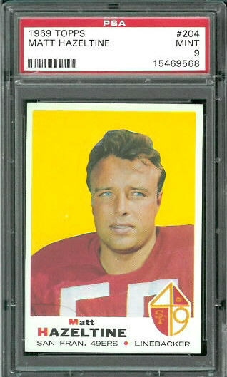 Matt Hazeltine - 1969 Topps #204 - PSA 9