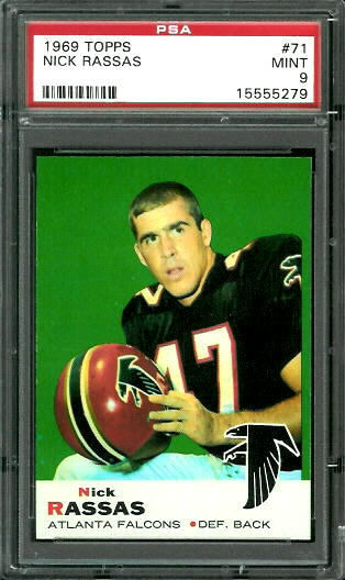 Nick Rassas - 1969 Topps #71 - PSA 9