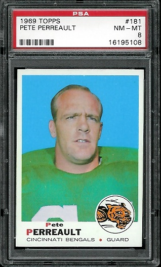 Pete Perreault - 1969 Topps #181 - PSA 8