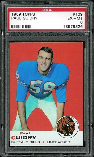Paul Guidry - 1969 Topps #109 - PSA 6