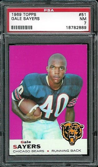 Gale Sayers - 1969 Topps #51 - PSA 7