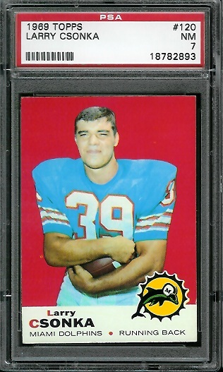 Larry Csonka - 1969 Topps #120 - PSA 7