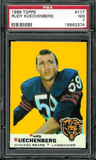 Rudy Kuechenberg - 1969 Topps #117 - PSA 7