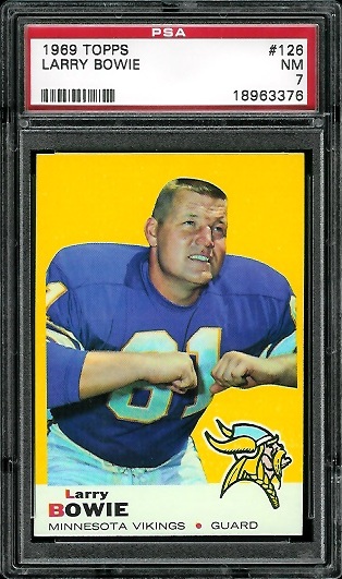 Larry Bowie - 1969 Topps #126 - PSA 7