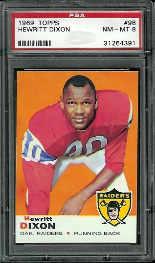 Hewritt Dixon - 1969 Topps #98 - PSA 8