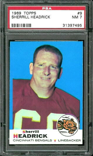 1969 Topps #9 - Sherrill Headrick - PSA 7
