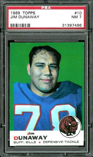 1969 Topps #10 - Jim Dunaway - PSA 7