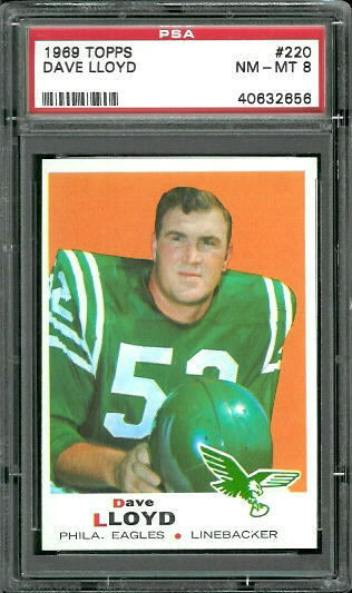 Dave Lloyd - 1969 Topps #220 - PSA 8