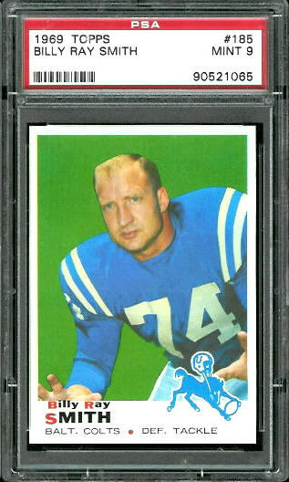 Billy Ray Smith - 1969 Topps #185 - PSA 9