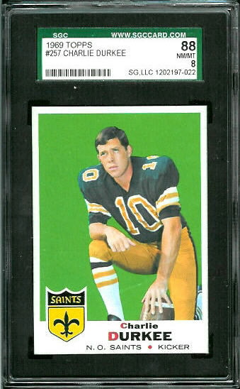 Charlie Durkee - 1969 Topps #257 - SGC 88