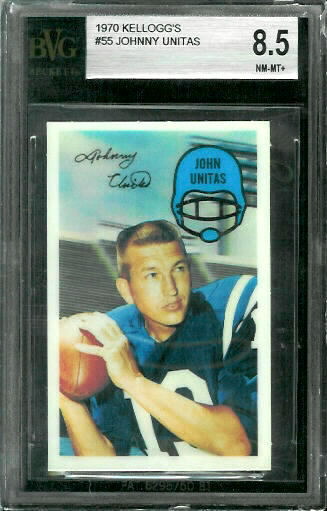 1970 Kelloggs #55 - John Unitas - BVG 8.5