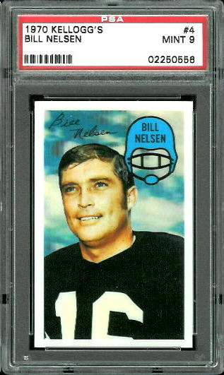 1970 Kelloggs #4 - Bill Nelsen - PSA 9