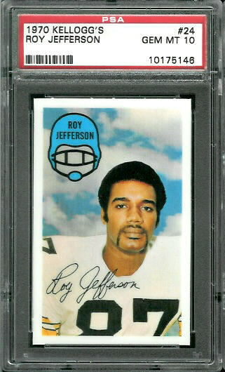 Roy Jefferson - 1970 Kelloggs #24 - PSA 10