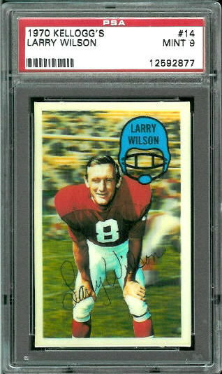 1970 Kelloggs #14 - Larry Wilson - PSA 9