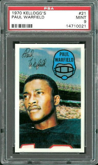 Paul Warfield - 1970 Kelloggs #21 - PSA 9