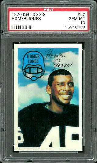 Homer Jones - 1970 Kelloggs #52 - PSA 10
