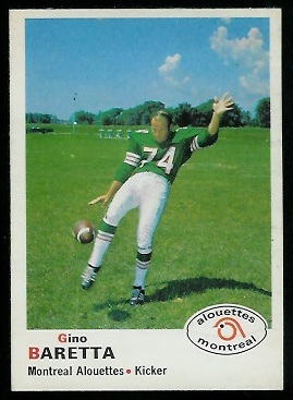 Gino Berretta - 1970 O-Pee-Chee CFL #104 - nm+