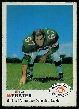 Mike Webster - 1970 O-Pee-Chee CFL #109 - exmt