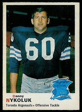 Danny Nykoluk - 1970 O-Pee-Chee CFL #2 - nm+