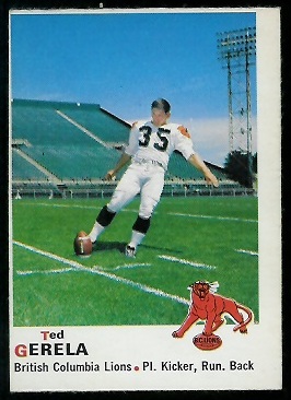 1970 O-Pee-Chee CFL #31 - Ted Gerela - nm+ oc