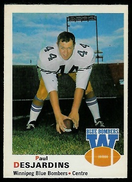 Paul Desjardins - 1970 O-Pee-Chee CFL #62 - nm