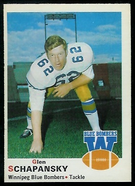Glen Schapansky - 1970 O-Pee-Chee CFL #69 - nm
