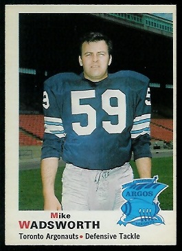 Mike Wadsworth - 1970 O-Pee-Chee CFL #7 - nm-mt oc