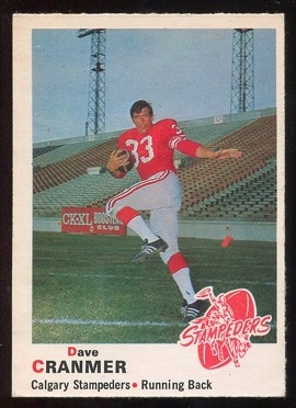Dave Cranmer - 1970 O-Pee-Chee CFL #93 - vg-ex