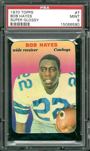 Bob Hayes - 1970 Topps Super Glossy #7 - PSA 9