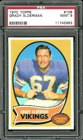 Grady Alderman - 1970 Topps #108 - PSA 9