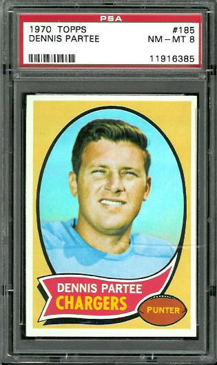 Dennis Partee - 1970 Topps #185 - PSA 8