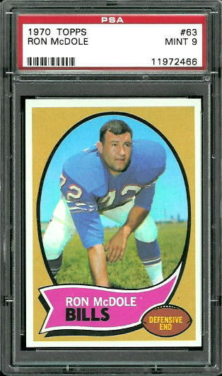 Ron McDole - 1970 Topps #63 - PSA 9