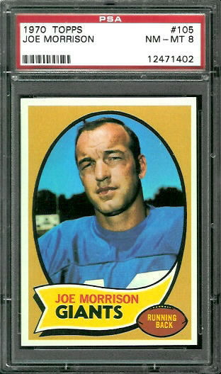 Joe Morrison - 1970 Topps #105 - PSA 8
