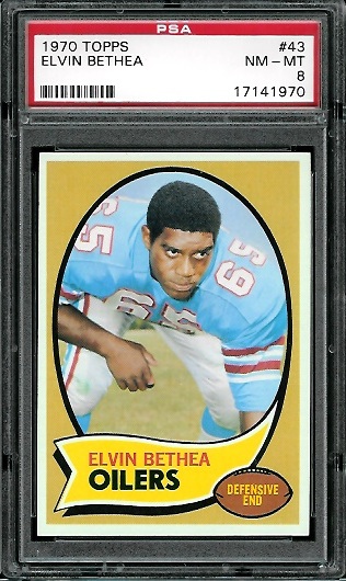 Elvin Bethea - 1970 Topps #43 - PSA 8