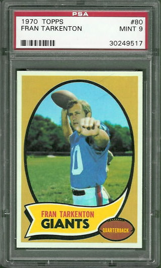 Fran Tarkenton - 1970 Topps #80 - PSA 9