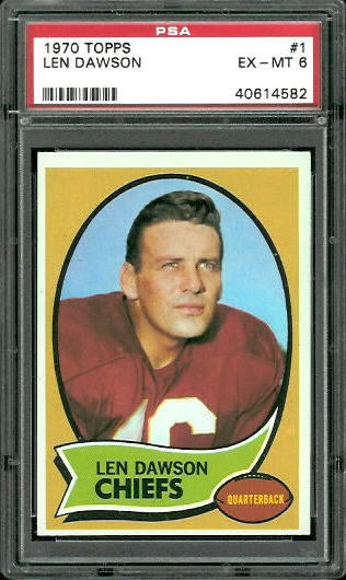 1970 Topps #1 - Len Dawson - PSA 6