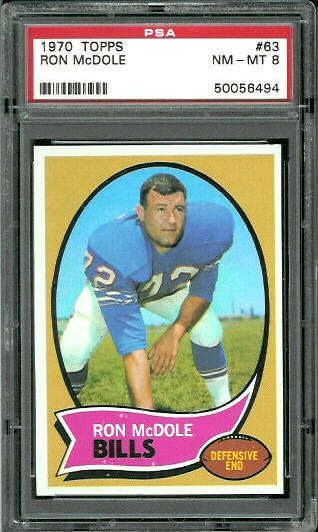 Ron McDole - 1970 Topps #63 - PSA 8